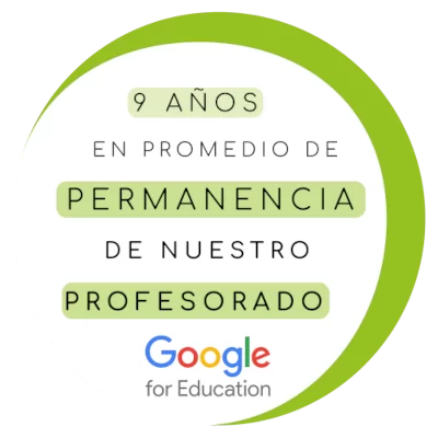 9 año en promedio de permanencia de nuestro profesorado en Google for Education